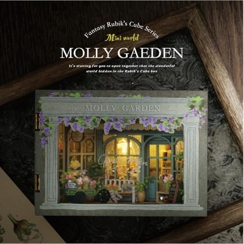 DIY Miniature Dollhouse Kits - Wooden Mini Model House with LED Lights, Tiny Furniture & Accessories – Craft Building Kits for Teens & Adults (Molly Garden) – Birthday Valentine's Gift - Image 4