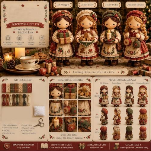 DHJJXQGX Patchwork Fairy DIY Sewing Kits Craft Kit for Adults Decor Gift - Image 2