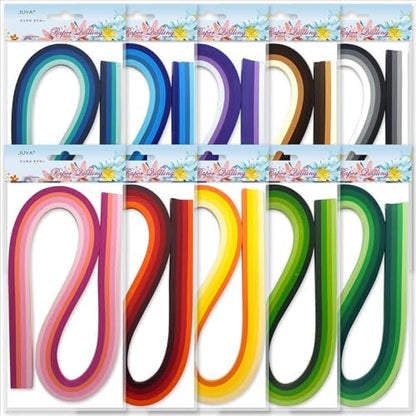 JUYA Thick Quilling Strips Set 40 Colors 160+ GSM 10mm/0.39in Width - Image 4