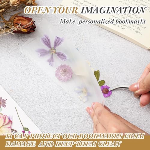 Fuyoooo 376 Pcs Pressed Flower Bookmark Kit,Purple,2 x 6 Inch - Image 5