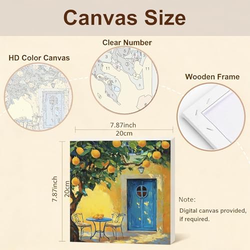 Gemozaic Lemon Tree Paint by Numbers Kit for Adults with Frame and Easel - Image 2