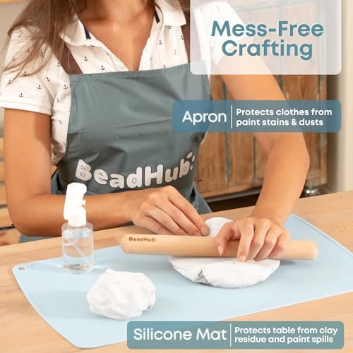 Pottery Kit for Beginners, 4.4LBS Air Dry Clay for Adults with Sculpting Tools, Paint, Glaze, 2kg Air-Dry Modeling Clay | Molding, Sculpt & Painting Set, Hobby Date Night DIY Art Craft Kits (White) - Image 5