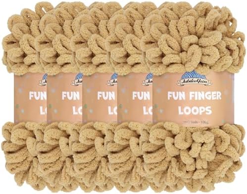 JubileeYarn Fun Finger Loops Yarn - Lark - 5 Skeins by BambooMN