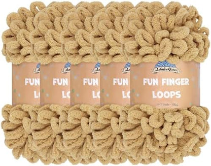 JubileeYarn Fun Finger Loops Yarn - Lark - 5 Skeins by BambooMN