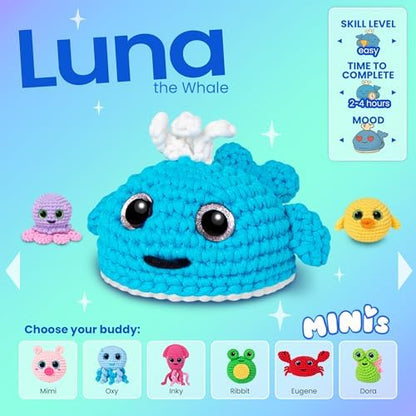 Cookie Box Crochet Kit for Beginners, Whale Luna - Image 3