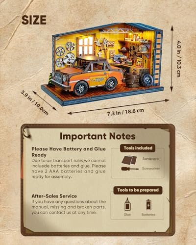 DIY Miniature House Kit Dollhouse Kit for Adults to Build Mini Garage - Image 4