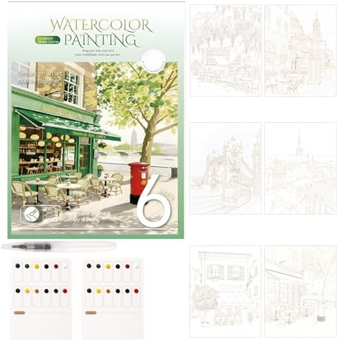 Breathly Watercolor Kit, Watercolor Workbook for Adults Beginner, Creative Stress Relief Art Sessions, Portable Painting Kit for Outdoor Sketching and Travel by Unknown