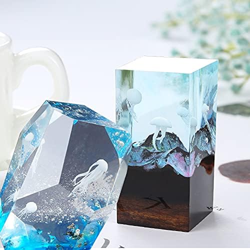 Woohome 20 PCS 3D Mini Jellyfish Mini Whale Resin Mould Filler Resin Casting Moulds Fillers, 3D Resin Filler Art Craft Supplies Epoxy Moulds for Jewelry Making Supplies, Art Resin Crafts DIY - Image 5