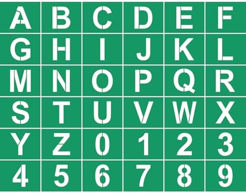 JAJADO Silk Screen Printing Stencil Letters Stencils and Numbers, Reusable Silk Screen Stencils Alphabet Craft Stencils Mesh Transfers Adhesive Stencil for Painting on Wood/Chalkboard/Wall/T-Shirt by JAJADO