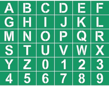 JAJADO Silk Screen Printing Stencil Letters Stencils and Numbers, Reusable Silk Screen Stencils Alphabet Craft Stencils Mesh Transfers Adhesive Stencil for Painting on Wood/Chalkboard/Wall/T-Shirt by JAJADO