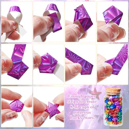 Kigeli 1000 Sheets Origami Star Paper Strips,Assorted Color,Stylish Style - Image 5