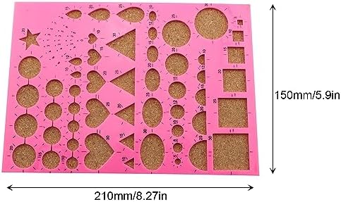 JCBIZ Pink Paper Quilling Template Board Mould Crimper Tool for Paper Strips DIY Art Crafts - Image 4