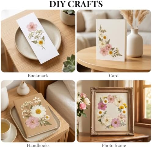 NESCCI 83 Pcs Dried Flowers for Crafts,Real Natural Dried Pressed Flowers - Image 4