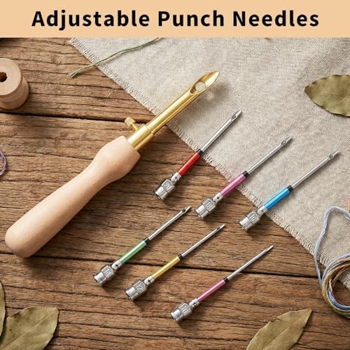 14 Pcs Punch Needle Kit with Storage Box, Adjustable Punch Needle Tool - Image 3