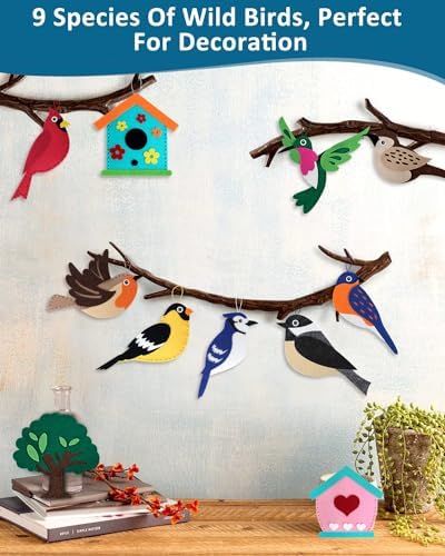 CiyvoLyeen Wild Birds Sewing Craft Kit Animal Sewing Kit for Boys and Girls Beginners Set of 12 Sewing Projects Gift for Kids - Image 6