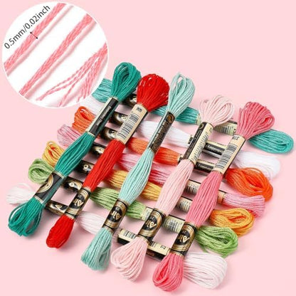 12 Skeins 105 Yards Orange Embroidery Floss Thread for Bracelet - Image 6