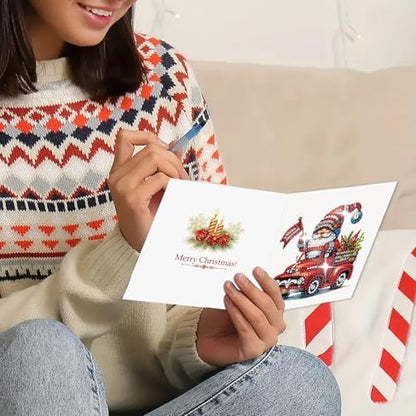 DIY Diamond Greeting Cards Set, 5D DIY Diamond Art Painting Festival Style Greeting Card, DIY Christmas Card Making Kits for Family Friends Handmade Gift-#02-6PC Goblin - Image 5