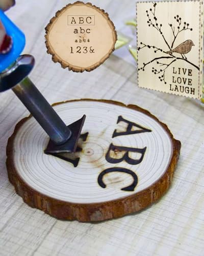 5/8" 26Pcs Wood Burning Letters Kit with 60W Electric for Wood, Clear - Image 4