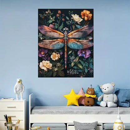 Dragonfly Paint by Numbers Kit for Adults Beginner 16x20inch(Without Frame) - Image 5