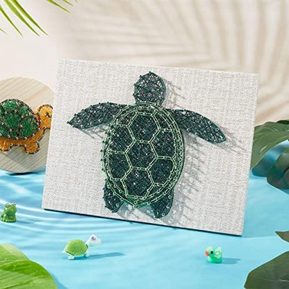 WEBEEDY 3D String Art Kit for Adults Beginners, DIY Sea Turtle String Craft Kit, Include All Necessary Accessories and Frame, Home Wall Poke Art Christmas Holiday Mother's Day Unique Decor Gift - Image 6