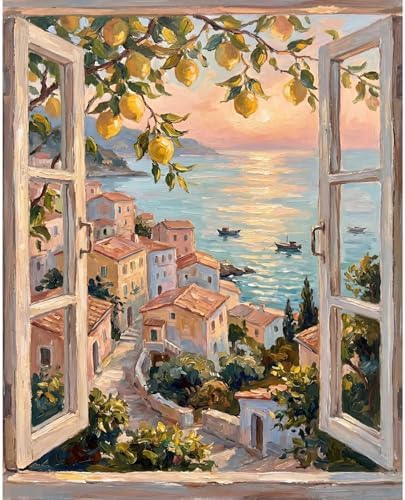 Lemon Tree Paint by Numbers Kit for Adults Without Frame 16x20 IN by Dawnsphere