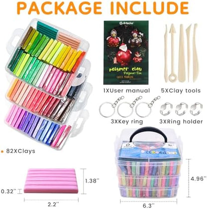Artecho Polymer Clay Kit, 82 Colors Oven Bake Clay - Image 2