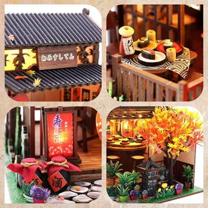 DIY Miniature House Kit, Mini House Building kit for Adults, Sushi Shop - Image 3