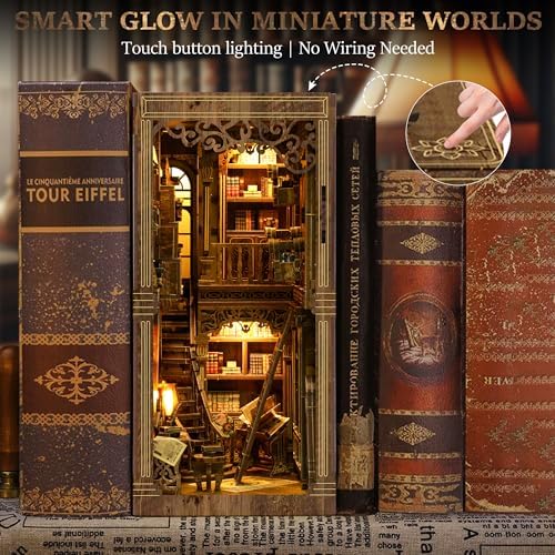 CRIOLPO Book Nook Kits DIY Miniature House Kit with LED Light for Adults - Image 2