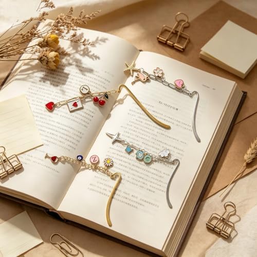 361 Pcs Metal Bookmarks Making Kit DIY Metal Bar Beadable Bookmark Kit - Image 4