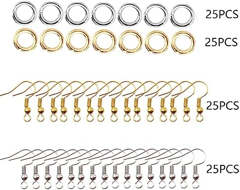 Attuslla Earring Silicone Resin Molds Earring Epoxy Resin Molds DIY Craft with Ear Hooks, Jump Rings for DIY Women Earrings, Pendants, Rings, Jewelry Craft Supplies - Image 3