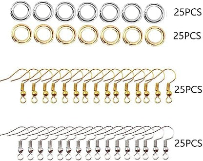 Attuslla 2 PCS Resin Earring Molds Pendant Resin Molds Silicone Jewelry Silicone Resin Molds Making Kits with Ear Hooks, Jump Rings for DIY Earrings, Necklace, Pendant Craft Supplies - Image 3
