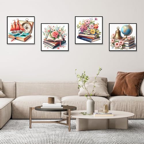Camocin 4 Pack Framed Paint by Numbers Kit for Adults with Wooden Easel - Image 2