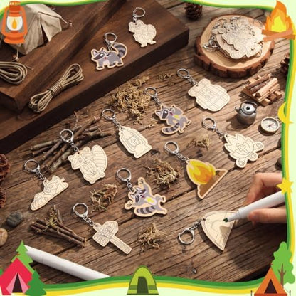 RattanView 24 Pcs Camp Craft Color Your Own Religious Camping Keychains - Image 4