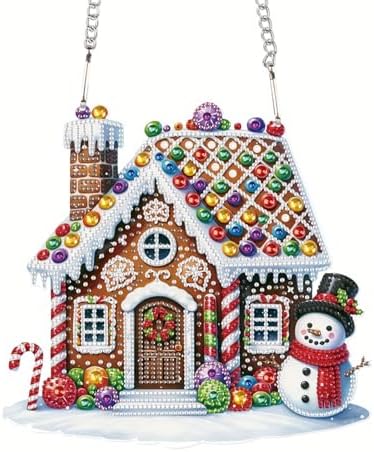 5D DIY Diamond Painting Pendant kit, Candy House Special Handmade Diamond Pendant, Suitable for Home, Window Decoration, Christmas Birthday Creative Gift Preferred - Image 7