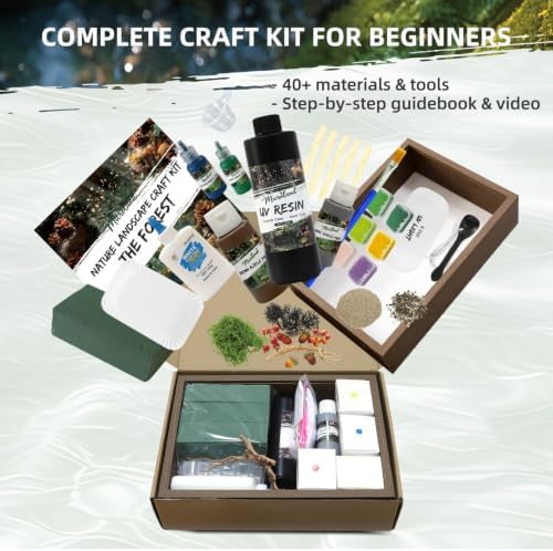Microland Calming Craft Kits for Adults DIY Zen Forest Landscape Resin Craft Kit Fun Creative Crafting Set for Teens Women Relaxing Adult Activities on Ladies Night Crafty Artist Gift for Mom Birthday - Image 2