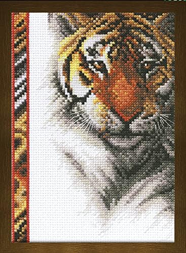 Janlynn Counted Cross Stitch Kit, Tiger White by Janlynn