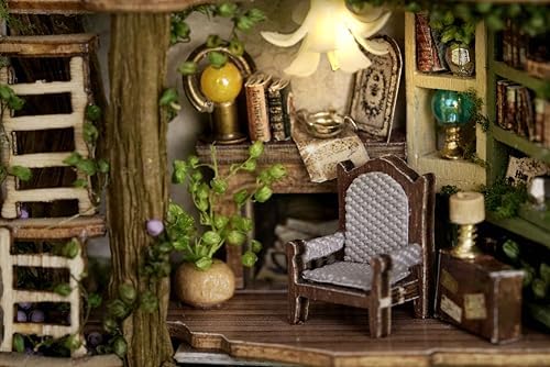MAGQOO DIY Miniature Dollhouse Kit with Furniture 1:100 Scale Creative Room Mini Wooden Doll House Accessories DIY Miniature House Kit (Forest Wonderland) - Image 7