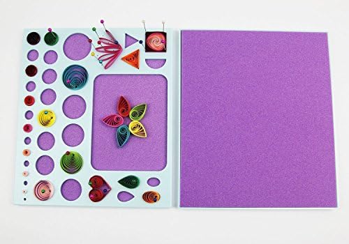 3-in-1 Paper Quilling Board with Pins, Shape Guides and Work Surface - Image 2