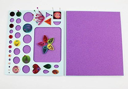 3-in-1 Paper Quilling Board with Pins, Shape Guides and Work Surface - Image 2