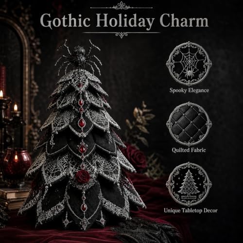 Quilted Christmas Tree Kit – Pre-Cut Fabric & Foam Cone DIY Tabletop Decoration with Tree Topper, No-Sew Holiday Craft Kit for Adults & Kids, Christmas Tree Decorations for Home, Party & Gifts (set3) - Image 4