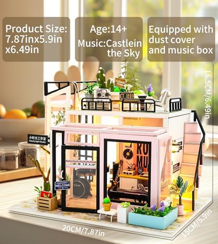 Spilay DIY Miniature House Kit for Adults, Miniature Dollhouse Kit - Image 5