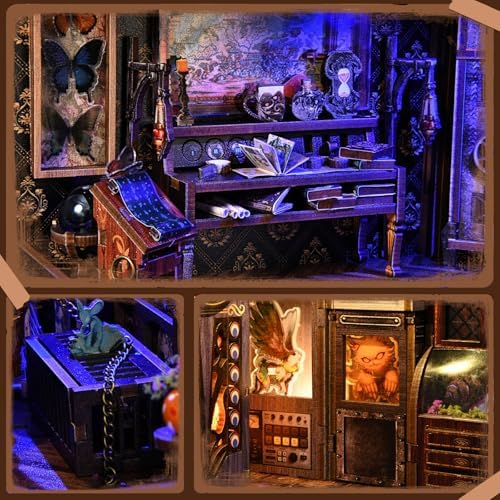 TOYQI Book Nook Kit, DIY Miniature Dollhouse Kit for Adults and Teens - Image 4