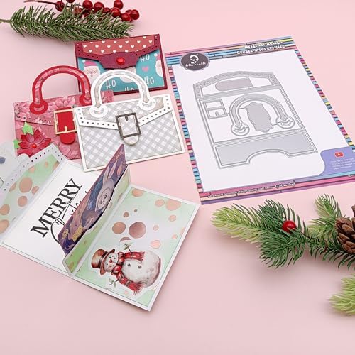 AlinaCraft 1set Card Bag Metal Cutting Die Cut for Handmade Gift Cards Holder Gift Wrap Money Packing Paper Craft Scrapbooking for DIY Holiday Gifts Friends Family Kids Present - Image 5