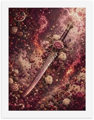 Bozfoxa Paint by Numbers Kit for Adults Beginner Retro Rose Sword by Unknown