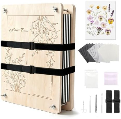 Extra Large Wooden Flower Press Kit– 15" x 11" Pressing Tool Set for Adults by NIUGRECFGIVESYOUMORECHOICESFORLIFE