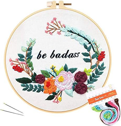 Louise Maelys Inspirational Flower Embroidery Kit for Beginners Handmade by LouiseMaelys