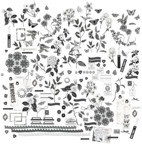 Color Swatch Charcoal Collection - Mini Laser Cut Elements - Image 2