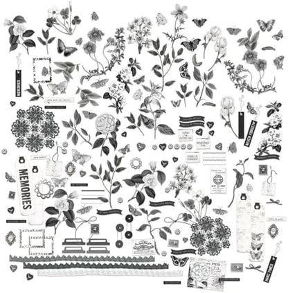 Color Swatch Charcoal Collection - Mini Laser Cut Elements - Image 2