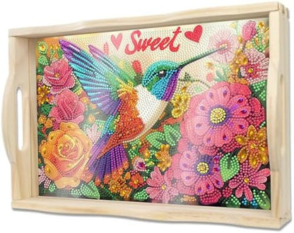 DOTSOPS DIY Ocean Diamond Painting Serving Tray with Handle for Adults by DOTSOPS