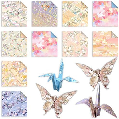 Origami Paper 6x6" Double Sided 50 Sheets 10 Colors Origami Kit,Craft Paper - Image 2